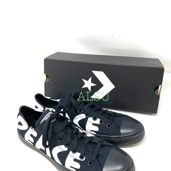 Converse Chuck Taylor Low Peace Print Black Womens - Picture 7 of 10